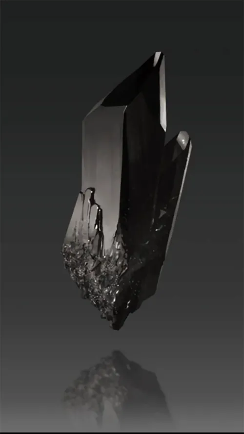 High-quality obsidian jewelry on dark background