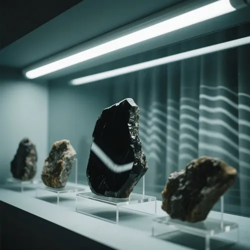 Obsidian placed beside plants illustrating environmental harmony