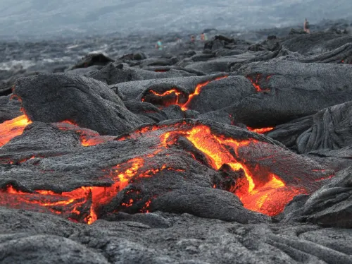 Obsidian pyramid being cleansed with water
