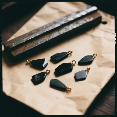 Obsidian tumbling in river stream